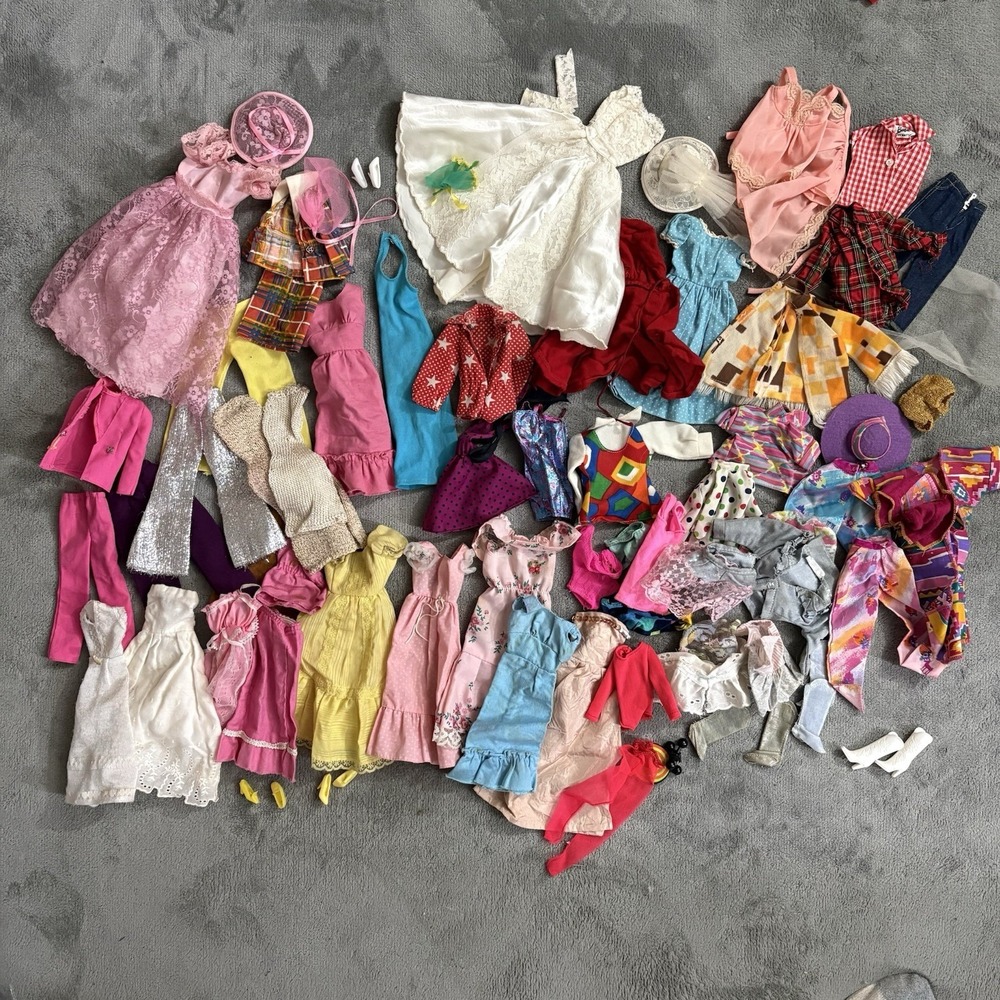 Vintage Barbie‎ Clothing Lot- 1960s 1970s 1980s-Dresses, Pants, Outfits, Sears